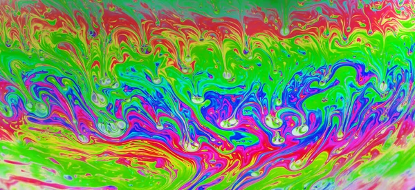 Rainbow Colors Created Soap Bubble Background — Stock Photo, Image