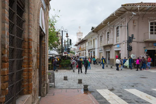 Cuenca Équateur Mai 2018 Les Habitants Ville Foule Centre Ville — Photo