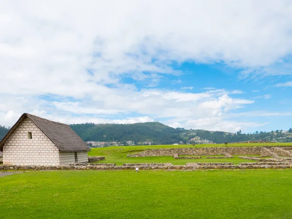 Equador Maio 2018 Reconstrução Uma Casa Inca Ruínas Antiga Aldeia — Fotografia de Stock