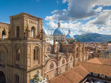 Cuenca Ekvador Haziran 2018 bu Immaculate Conception katedrali ve şehrin en iyi temsil eden dini kompleks