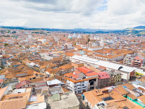 Vista Aérea Panorâmica Cidade Cuenca Equador — Fotografia de Stock