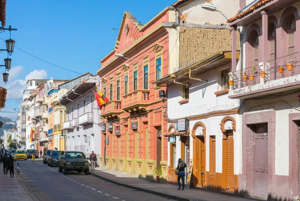 Ecuador Junio 2018 Calle General Torres Ubicada Centro Histórico Cuenca — Foto de Stock