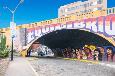 Peru Temmuz 2018 denge Köprüsü Barranco bölgesinde. Barranco ünlü sanat galerileri, şirin butik ve trendy kafeler dolu.