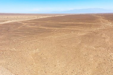 Peru Ağustos 2018 panoramik Tower birkaç mil uzakta şehir aynı adı taşıyan eller temsil eden bu Nazca geoglyph görülebilir