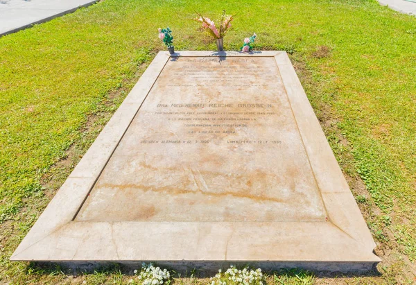 Nazca Peru Ağustos 2018 burada Marie Reiche olduğunu Nazca çizgileri ve kız kardeşi Renate keşfeden kadın gömdüm. Nazca Marie Reiche müzede altındadır