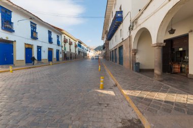 Cuzco Peru 11 Eylül 2018 sömürge mimarisi ayıran Cuzco tarihi merkezi