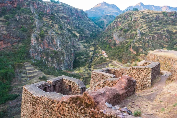 Sitio Arqueológico Inca Pizac Atardecer Perú —  Fotos de Stock