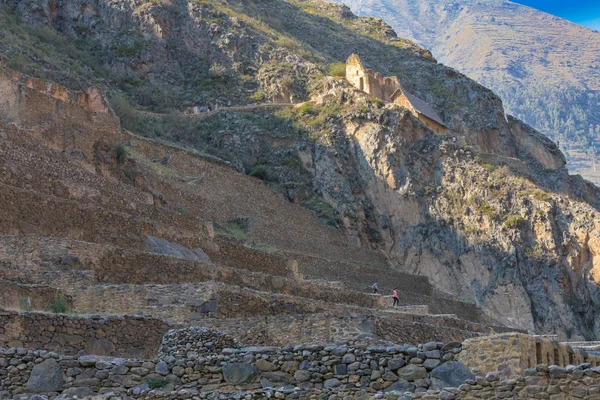 Ollantaytambo Peru Września 2018 Było Ważne Osada Inków Architektury Które — Zdjęcie stockowe