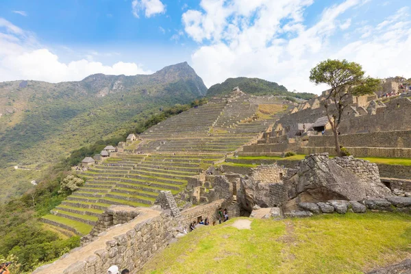 Machu Picchu Perú Septiembre 2018 Gracias Estas Terrazas Agrícolas Antigua —  Fotos de Stock