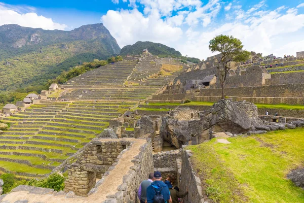 Machu Picchu Perú Septiembre 2018 Mucha Gente Trabajaba Todos Los —  Fotos de Stock