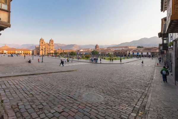 Cuzco Peru Setembro 2018 Esta Praça Centro Histórico Cidade Coração — Fotografia de Stock