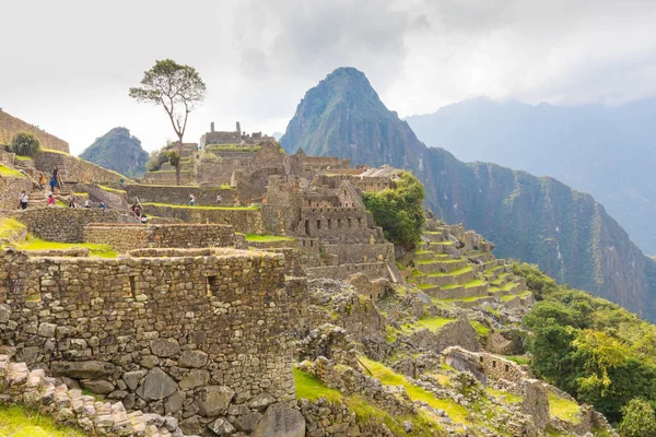 Machu Picchu Eylül 2018 Bunlar Savunma Mevzilerine Machu Picchu Kayıp — Stok fotoğraf
