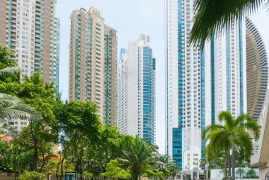 Panama City 25 Eylül 2018 yılında ilçe, Punta Paitilla Panama City en seçkin bölgelerinden birinde heybetli gökdelenler avant garde mimarisi ile