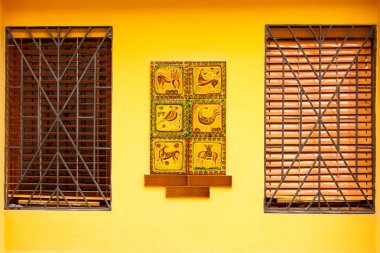 Dozza İtalya hayvanlar seramik Dozza evin dış duvarında üzerinde 31 Mart 2013 çizimleri