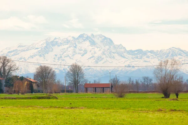 Vue Panoramique Sur Campagne Périphérie Milan Italie — Photo