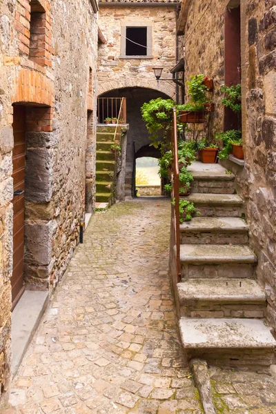 Ruelle Ancien Village Médiéval Italie — Photo
