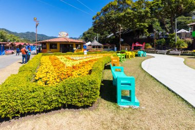 Bu bir kare inç sabahi çiçek ve her yıl kaybedenlerin ailelerine ve turistler tarafından ziyaret Boquete kahve Fuarı Boquete Panama 18 Ocak 2019