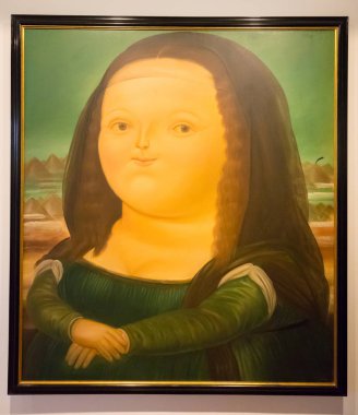 Botero museum picture of Botero entitled Monalisa clipart