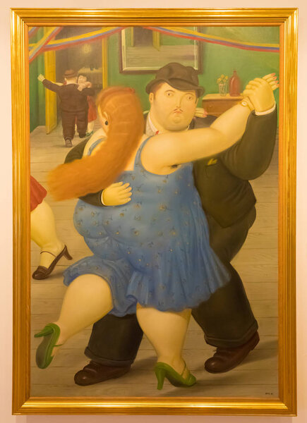 Bogota museum Botero picture entitled couple dancing