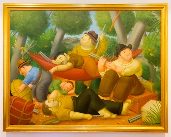 Bogota muzeum Botero obrázek s názvem partyzánské — Stock fotografie