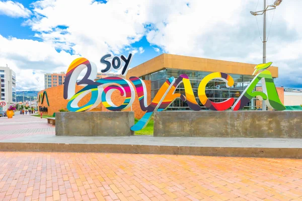 Tunja місто Boyaca регіону Колумбія кольоровий знак — стокове фото