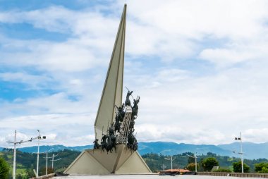 Paipa Kolombiya Pantano Vargas anıt ön görünümü