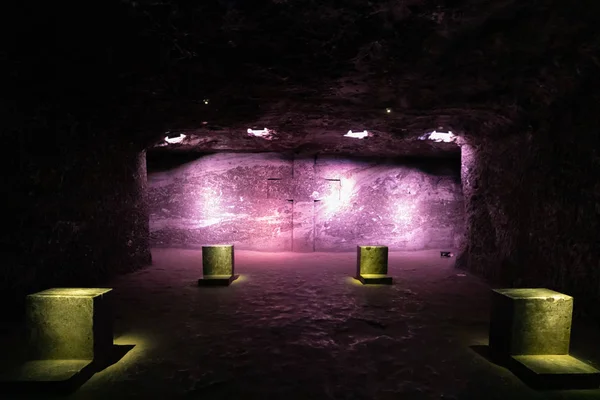 Colombia Zipaquira way of the cross station in a salt mine — Stock Photo, Image