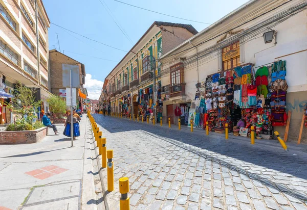 Mercado de bruxas Bolívia La Paz no centro histórico — Fotografia de Stock