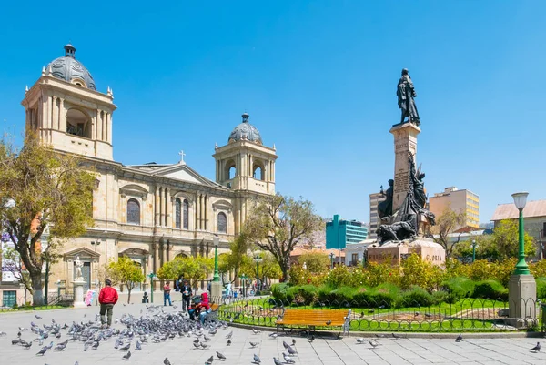 Bolivia La Paz Cathedral in Murillo Square — Stockfoto