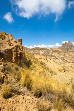 Bolivya La Paz dağ alanı ve şeytan ın diş 
