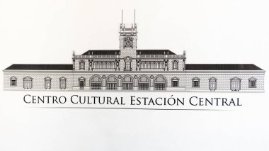 Merkez tren istasyonunda Bolivya La Paz hoş geldin tabelası