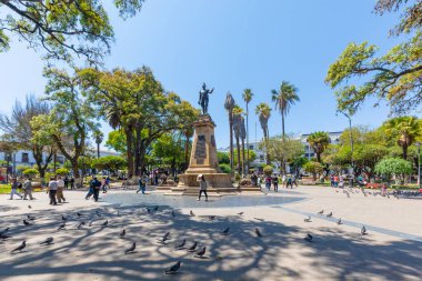 Sucre Bolivya 25 Mayıs kare panoramik görünüm