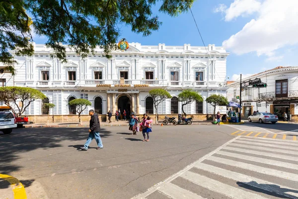 Κυβερνητικό κτίριο Σούκρε Βολιβίας στην πλατεία 25ης Μαΐου — Φωτογραφία Αρχείου