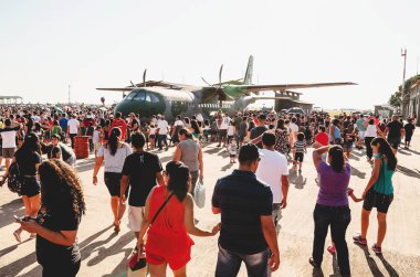 Campo Grande, Brezilya - 09 Eylül 2018: Portoes Abertos Ala 5 ziyaret etmelerini askeri hava üssünde. Olay halka açık. Airbus: 2806 Eads Casa C-295 C-105a