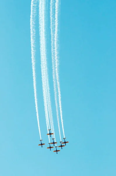 Campo Grande Brasil Setembro 2018 Sete Aviões Fab Esquadrilha Fumaca — Fotografia de Stock