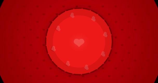 Animation transition avec le thème de l'amour. Transition des images avec de nombreux cœurs sur des tons rouges. Peut être utilisé pour la fête des mères, la Saint-Valentin, la démonstration d'amour. Animation 2D . 