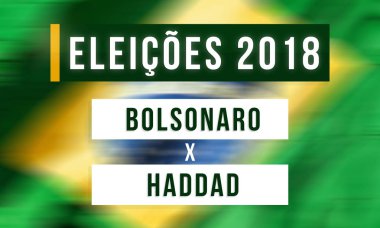 Elections in Brazil between Jair Bolsonaro and Fernando Haddad clipart