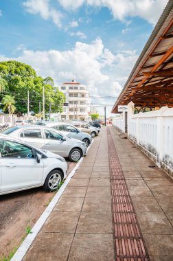 Campo Grande, Brezilya - 29 Ekim 2018: Fotoğraf Plataforma kültürel Esplanada Ferroviaria (Avenida Calogeras Caddesi) adlı. Kentin tarihi ve kültürel yer.