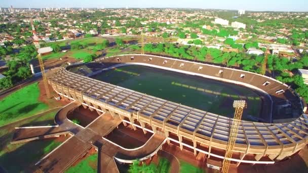 Campo Grande Brazil December 2018 Drone Footage Estadio Pedro Pedrossian — Stock Video