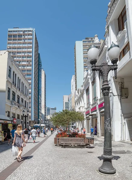 Curitiba Brazílie Prosince 2018 Ulice Centru Města Novembro Rua Das — Stock fotografie