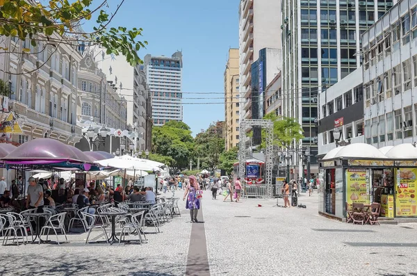 Curitiba Brazílie Prosince 2018 Ulice Centru Města Novembro Rua Das — Stock fotografie