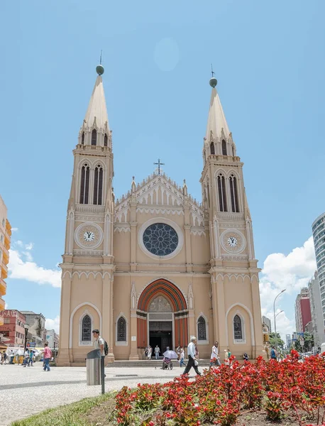 Curitiba Бразилія Грудня 2018 Кафедральний Собор Курітіби Catedral Basilica Menor — стокове фото