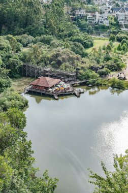 Curitiba - Pr, Brezilya - 16 Aralık 2018: Tangua Park (Parque Tangua güverte havadan görünümü). 