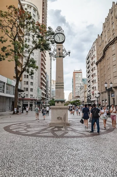 Curitiba Brazil December 2018 Monument Historic Clock Luiz Xavier Street — Stock Photo, Image