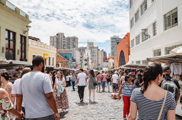 Curitiba Brazílie Prosince 2018 Lidé Neděli Fair Nazývá Feira Dělat — Stock fotografie