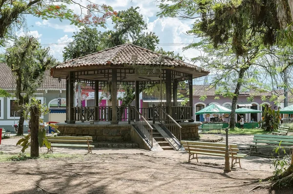 Morretes Brasil Dezembro 2018 Bandstand Centro Uma Praça Pública Comércio — Fotografia de Stock