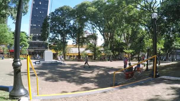 Londrina Brasil Desember 2018 Vanlig Dag Marechal Floriano Peixoto Square – stockvideo