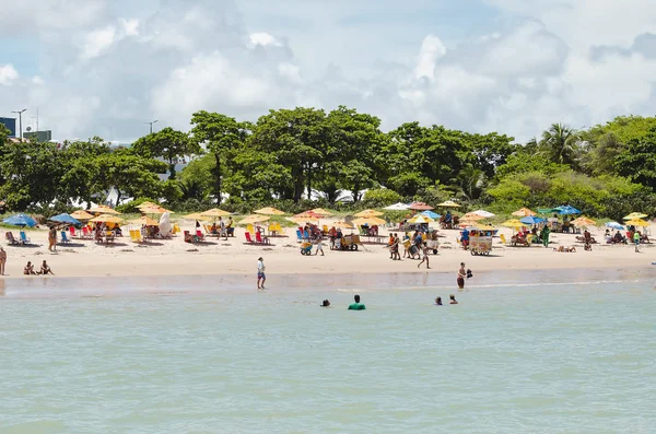Tambau Beach, Joao Pessoa Brazil 'daki insanlar