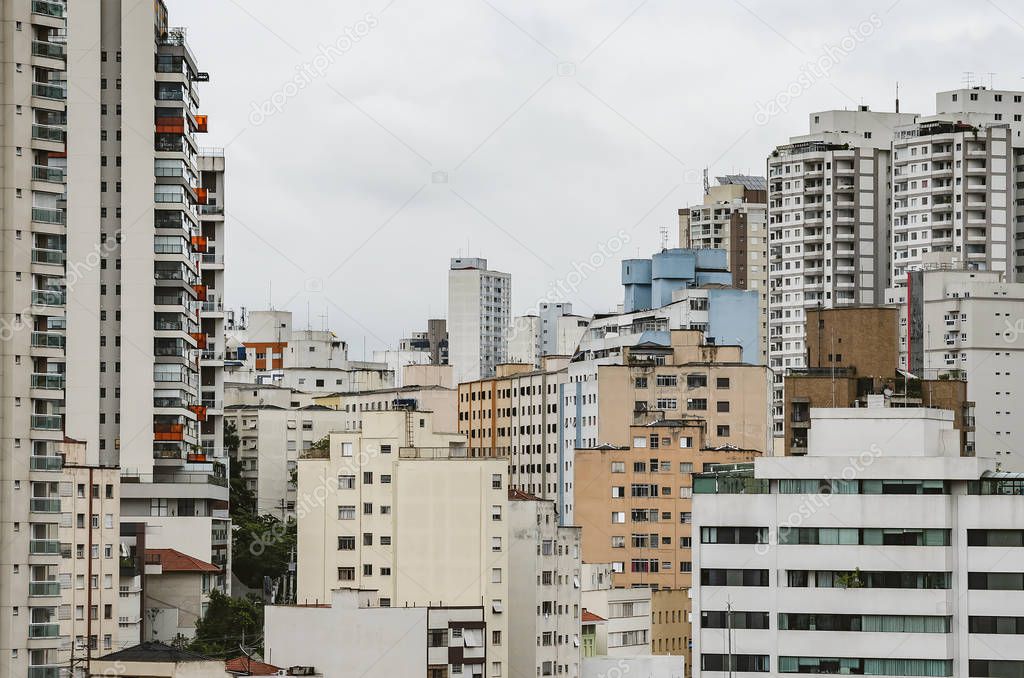 Buildings of Sao Paulo SP Brazil, residential buildings area.