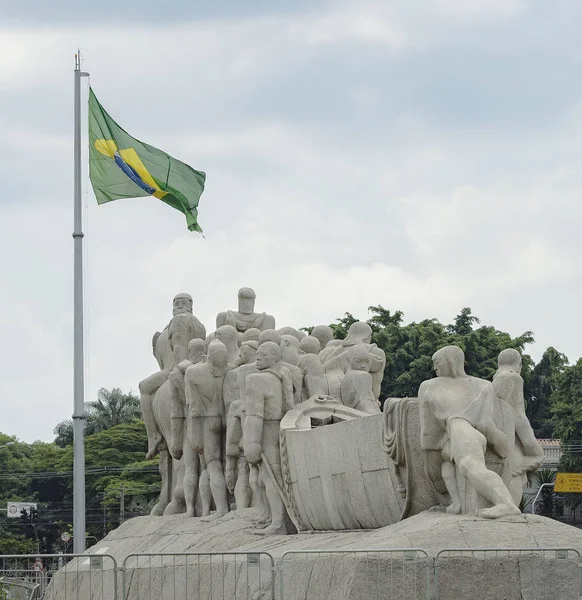 Monumento como Bandeiras, Sao Paulo SP Brasil —  Fotos de Stock